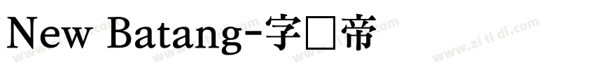 New Batang字体转换